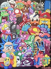 Print!! Pop Art Cartoon & Video Game Character doodle