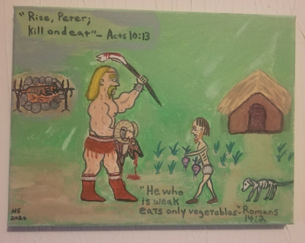 Rise Kill and Eat Nephilim Biblical Painting Art Acts Romans Hulk Hogan Giant