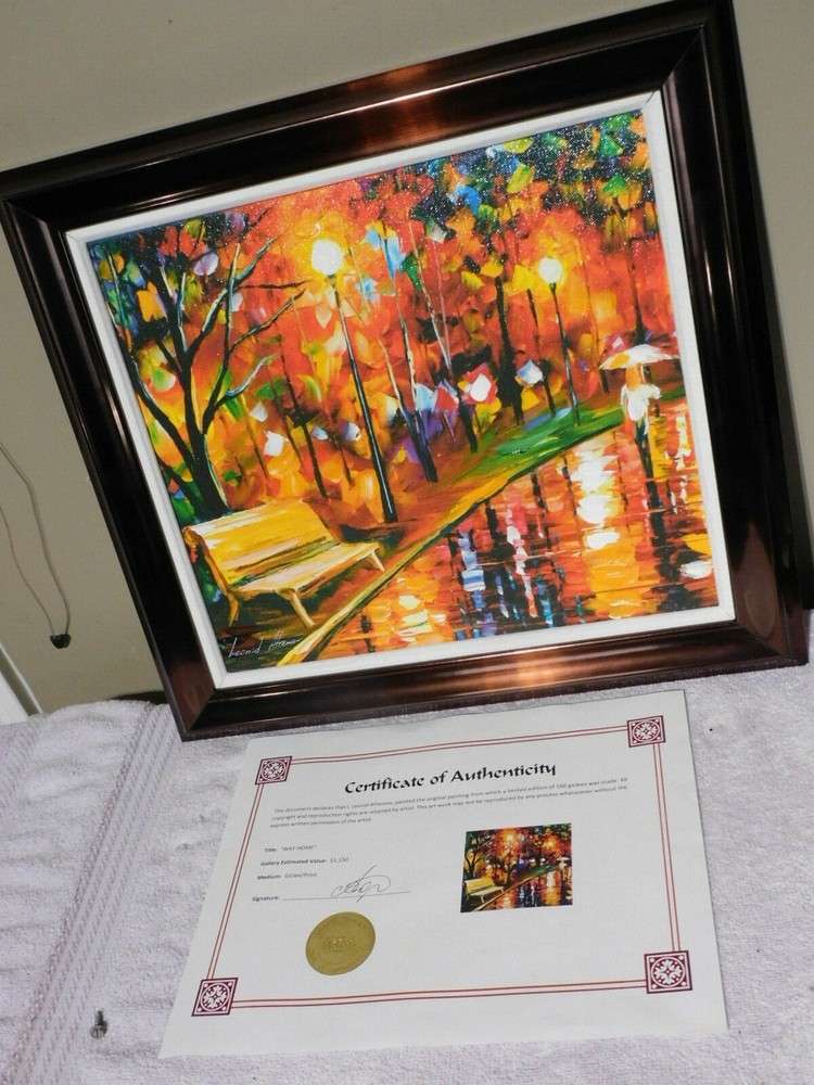Leonid Afremov „Way Home“ Limited Edition Giclee Signed With Signed COA Framed