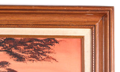 Sunset Bayou Painting Ducks Flying Pond Oil Painting On Canvas Signed Hower?