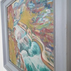 H Holmgren 1948 Vintage Swedish Mid Century Oil Painting Original Art