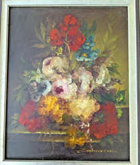 Oil painting Helga Samara * 1941 original signed | flowers large