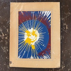 Vintage 1970s Spin Art Painting Minnesota State Fair Carnival Souvenir Prize