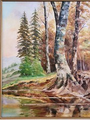 LARGE Vintage Oil Painting 44 x 32 Contemporary MCM Early Texas Artist: Killgore