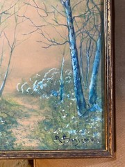Raphael Senseman (1870 – 1965) „Path And Landscape Scene“ Watercolor Painting