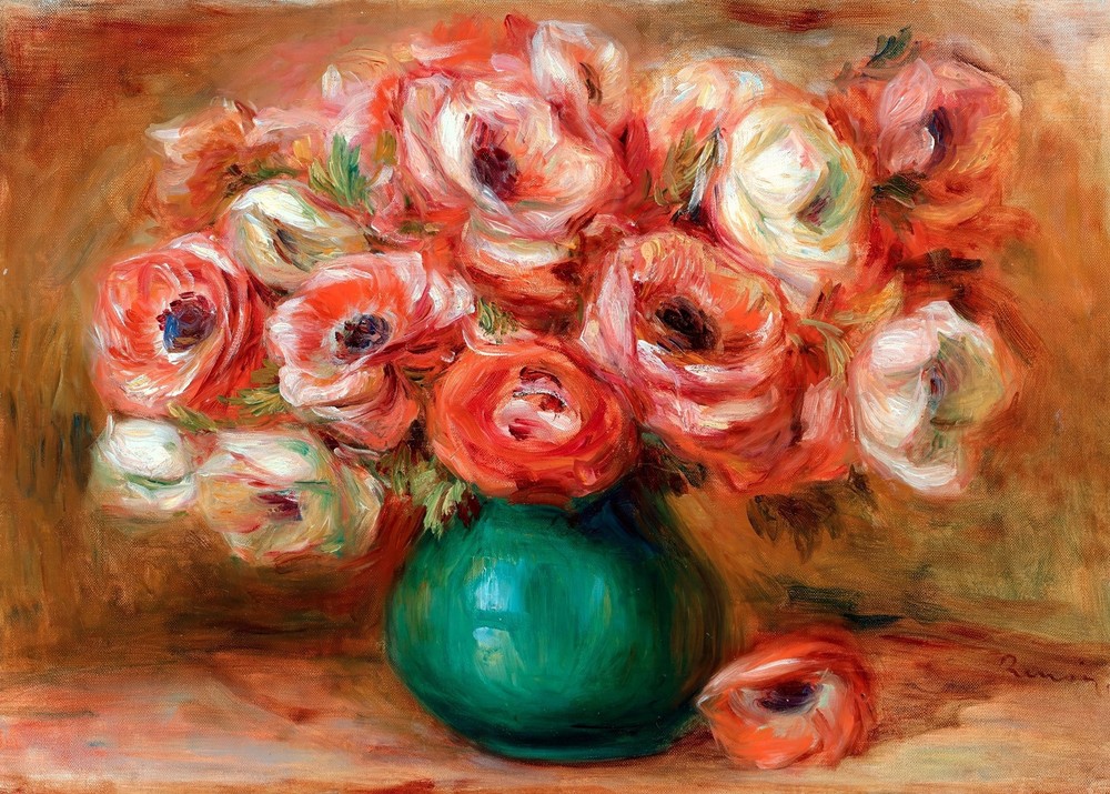 Auguste Renoir Vase of Anemones Reproduction – Giclee Canvas/Paper/Stretched