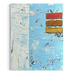 Original Mixed Media Modern Art Collage Painting 11×14 „Copper“