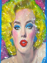 ATC ACEO MARILYN MONROE Abstract Art