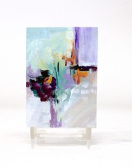 ACEO ,Origina,l Abstract Paintings, Collectable, ATC Cards, Heavy Paper,A 5054