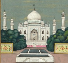 Indian Old Painting Of Taj Mahal Symbol Of Love Mughal Art On Paper 6×9.5 Inches