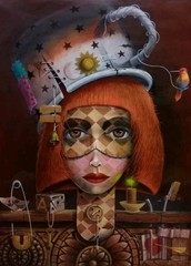 Acrylic/Canvas Fermin bambanaste cuban Art 100x80cm T:sueños y contradicciones
