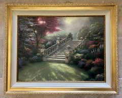 THOMAS KINKADE – STAIRWAY TO PARADISE S/N 25.5″ x 34″ HAND EMBELLISHED CANVAS