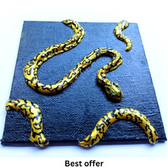 3D Emboss Snake Animal Glue Gun Canvas Shiny Pop Medium Art Hand Painting NEW