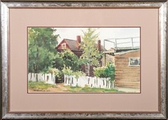 Thaddeus Klodnicki Watercolor Painting Of A Rural Cabin – Original
