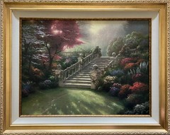 THOMAS KINKADE – STAIRWAY TO PARADISE R/E 25.5″ X 34″ HE CANVAS w/COA