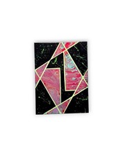 OOAK „Retro Abstract“ 90s Inspired 12 x 16 Mixed Media Painting on Canvas