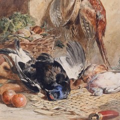 James Hardy II (1832–1889) – 19th Century Watercolour, Still Life of Dead Game