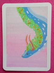 Original ACEO Art Card | OOAK Fantasy Clown | Watercolor & Ink | Whimsical