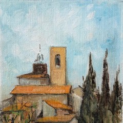 Emile de Doncker Vintage French Oil Painting Landscape Provence St Paul de Vence