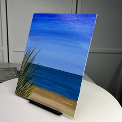 Ocean Seascape Coastal Wall Art Acrylic Painting 8×10 Unframed