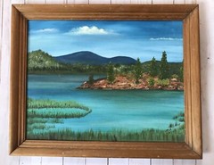 Oil Painting Hawley Lake White Mountain Apache Reservation Arizona Landscape