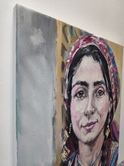 Original oil paimting 11″x14″ Beautiful Woman portrait, Impressionism, Realism