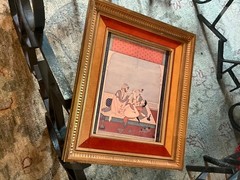 Mughal Miniature painting of Erotic Scene in a Palace 10.5 by 12.5”