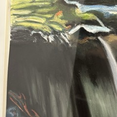 Jan Aronson Original Pastel on Paper “Summit Creek #1” 1994 Vintage Waterfall