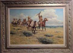 Harvey William Johnson – Thar’s Rendezvous– Western Art Oil Painting Original