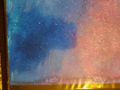 Watercolor Abstract Painting „Space Hours“. Paul Eres. Stars Galaxy Nebula 8×10