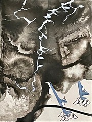 pAbstract organic lightning storm drawing Acrylic ink on paper 9 x 12