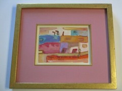 HOUSES SAN MIGUEL DE ALLENDE MEXICO PAINTING MODERNISM SMALL GEM MYSTERY ARTIST