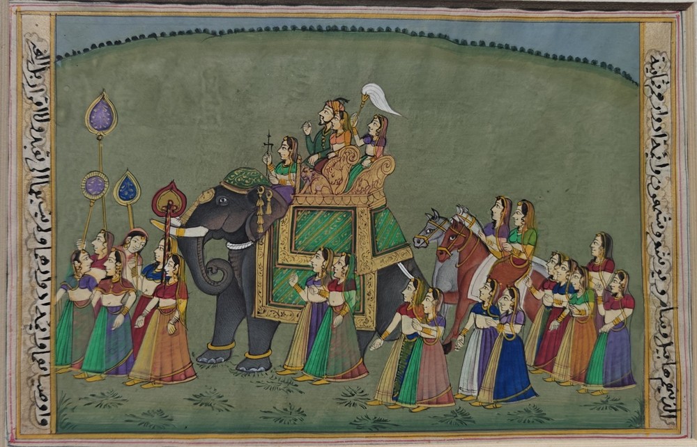 Royal Procession Miniature Painting on Paper – 17 x 11 cm