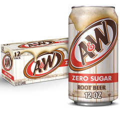 Zero Sugar Root Beer Soda 12 fl oz Cans Pack of 12 Variety Caffeine Free