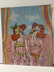Jose Lozano Painting Mexican Modernism Man Woman Portrait Modernist Listed