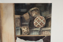 Vintage Storage Room Detailed Watercolor By Virginia Artist Lella Lee Edwards