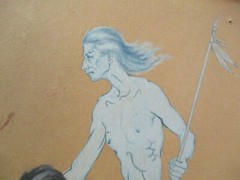 D.E PHILLIP NATIVE AMERICAN INDIAN PAINTING SPIRIT PORTRAIT RESTORATION PROJECT