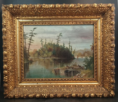 A.T. Gregory „Island Near Beaumaris“ Oil On Wood Panel, c.1901 Toronto 16×14 OBO