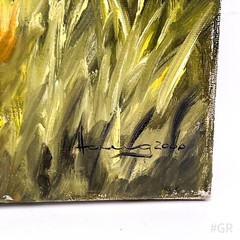 Vintage Oil Landscape Painting on Canvas, Framed, Haug 2000 (50 x 59 cm)