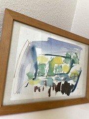 1982 Ian Henderson Watercolor Painting MID CENTURY Post Modern Art British