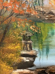 Original Painting „Maple Trees in Autumn“ (Framed) 20×16″ Oil on Canvas
