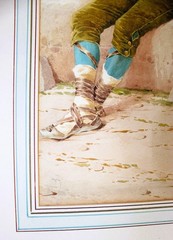 FILIPPO INDONI 1842-1908 ANTIQUE WATERCOLOR CARDBOARD SIGNED COURTSHIP ITALIAN