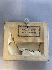 MINIATURE PAINTING FROM SPAIN FRAMED LOOKS VERY NICE FOR DOLLHOUSE 3 X 3 1/2
