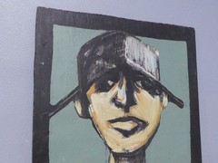 Original Gabriel Signed Oil On Board Contemporary Street Grafitti Painting