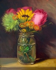 “Trader Joe’s Bouquet” NOAH VERRIER Still life oil painting, Signed art print