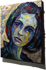 WOMAN PORTRAIT OIL█PAINTING GIRL█REALISM ART█SIGNED VINTAGE ORIGINAL REALIST█POP