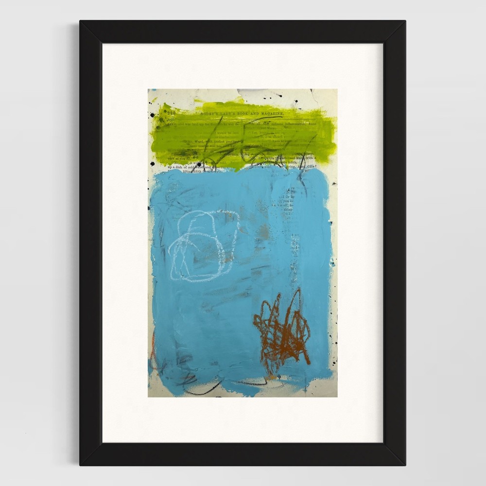 Original Mixed Media Abstract Art Painting 6×9.75” on 1861 Paper Signed #7
