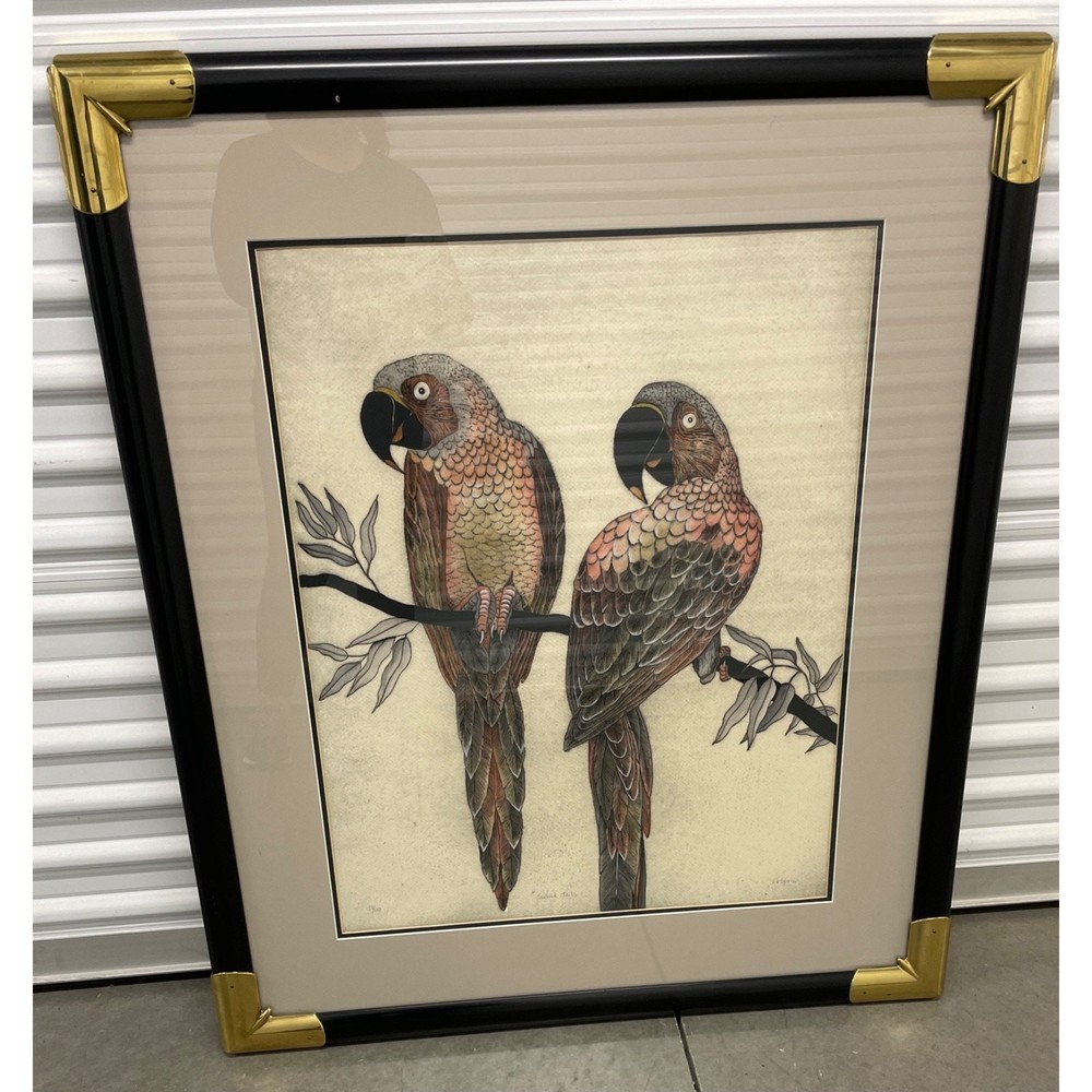 Earlene DeShon Hand Colored Etching Art ‚Sienna Tails‘ Original Museum-quality