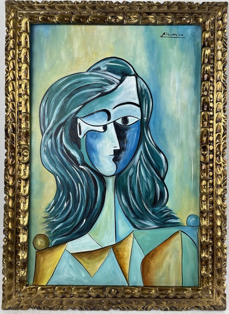 Pablo Picasso (Handmade) Oil on canvas painting signed & Framed