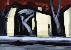 A Situation in Yellow Painting by Oscar Bluemner Art Reproduction